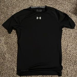 Boys Black Under Armour Conpression Tee